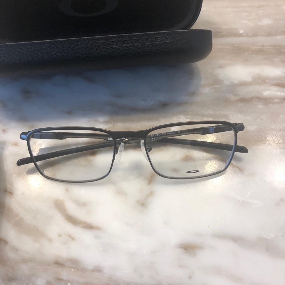 Oakley Eyeglass- Rectangular Style Pewter - image 1